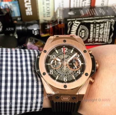 New Replica Hublot Big Bang King Unico Watch Rose Gold Case